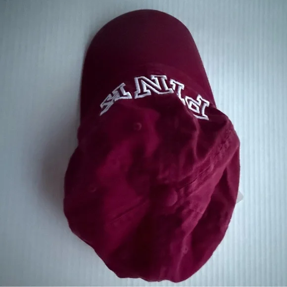 NEW PINK VICTORIA’S SECRET BURGUNDY BASEBALL CAP, MAROON SIGNATURE LOGO HAT NWT - Picture 9 of 12